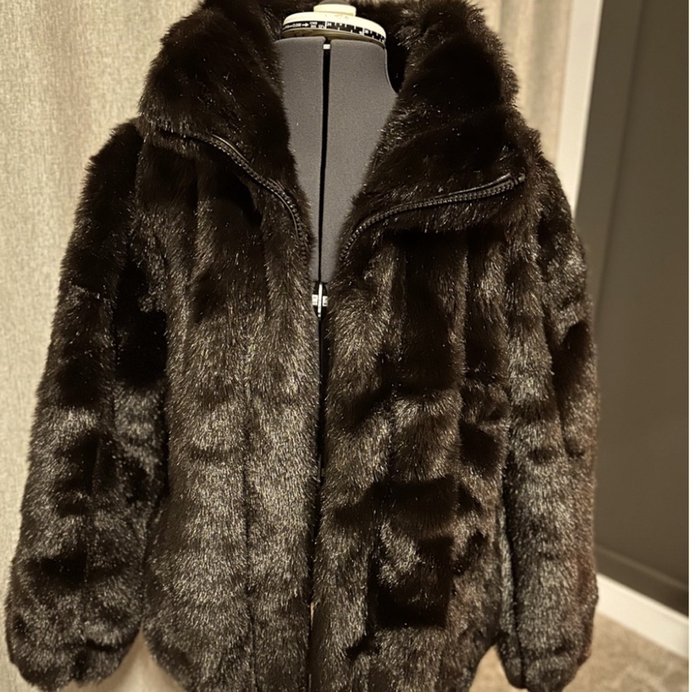 Faux fur jacket.